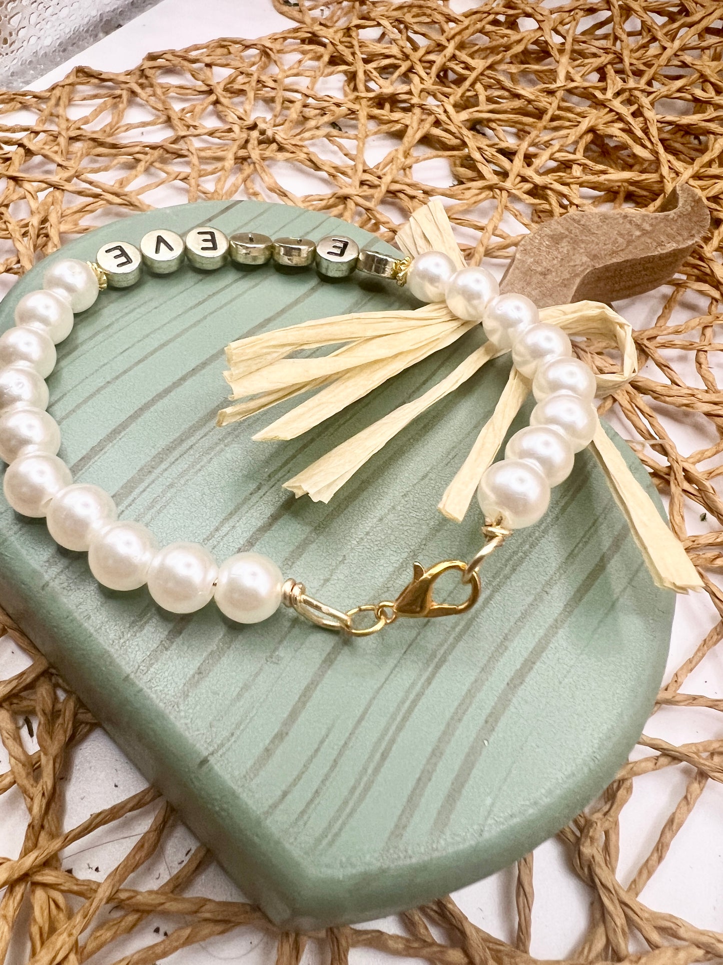 Pearl with Name Bracelet