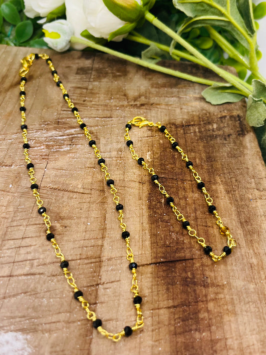 Black and Gold Choker Set