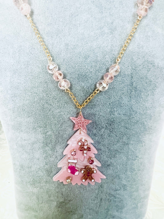 Cotton Candy Tree Necklace