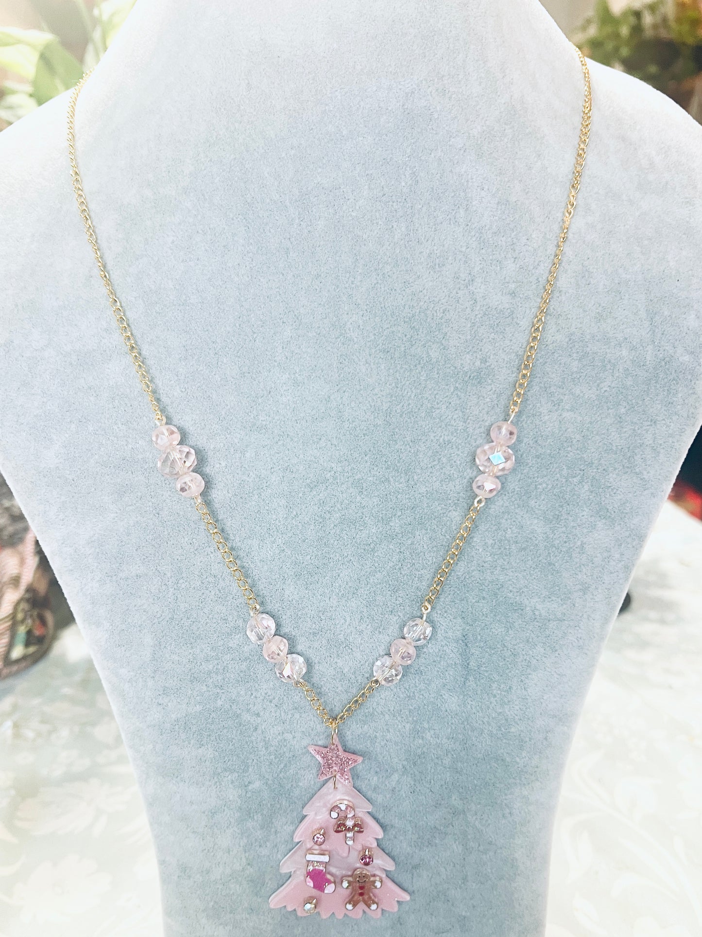 Cotton Candy Tree Necklace