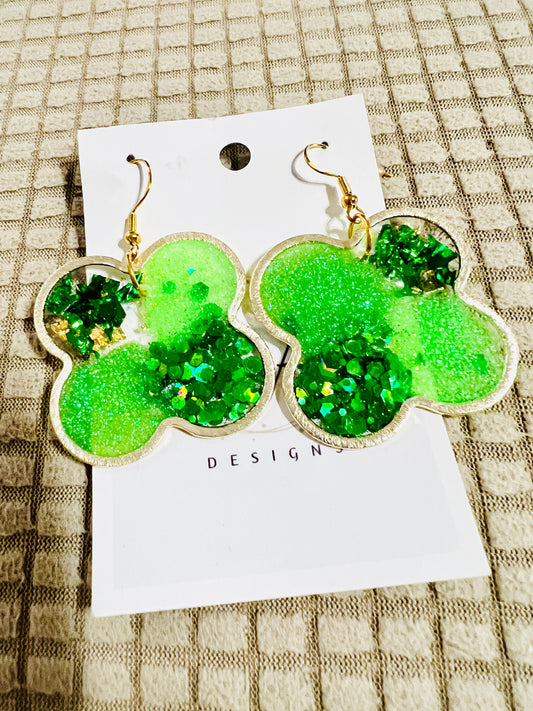 Green Shimmer Earring