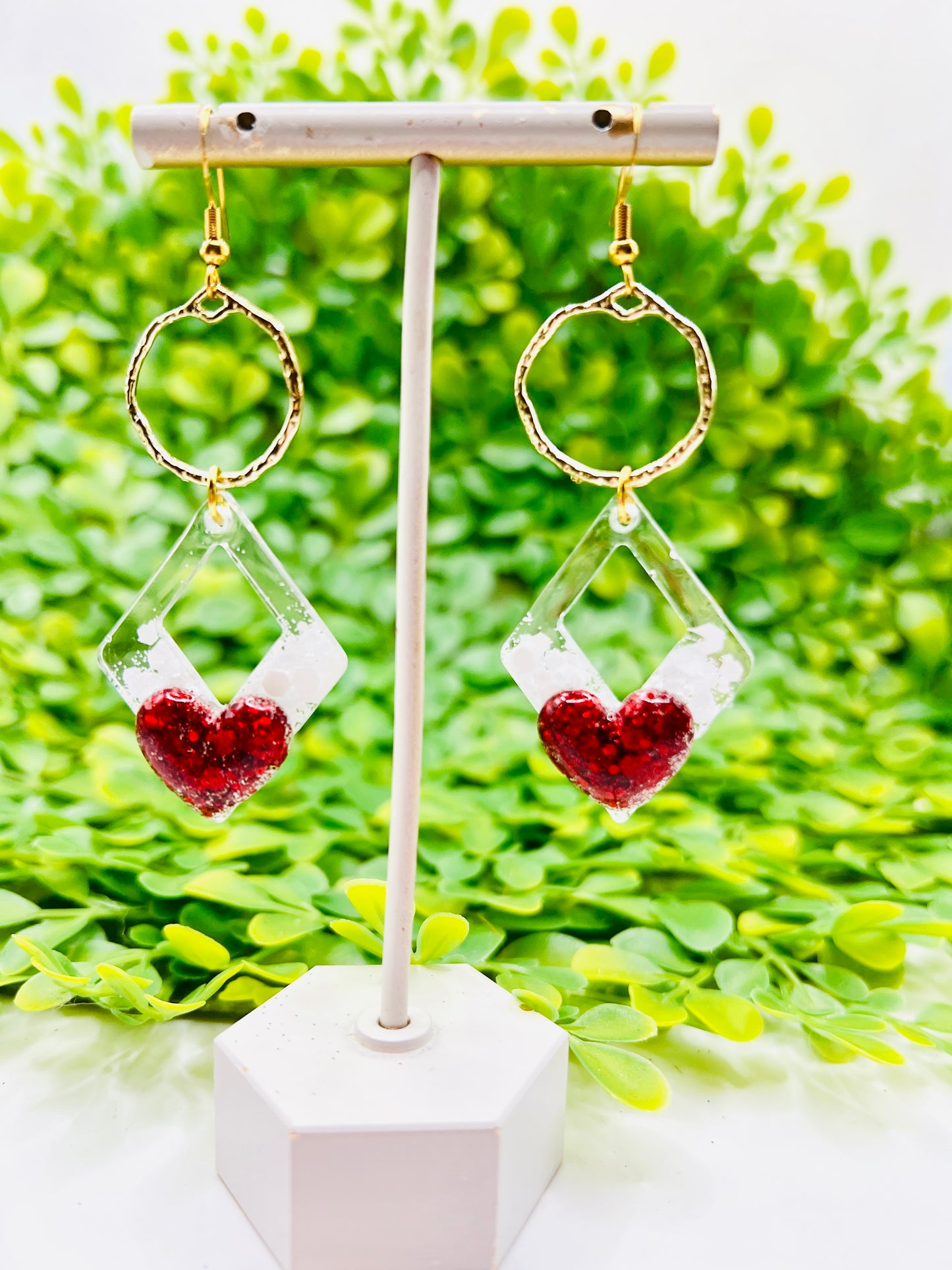 Perfect Red Hearts Earring