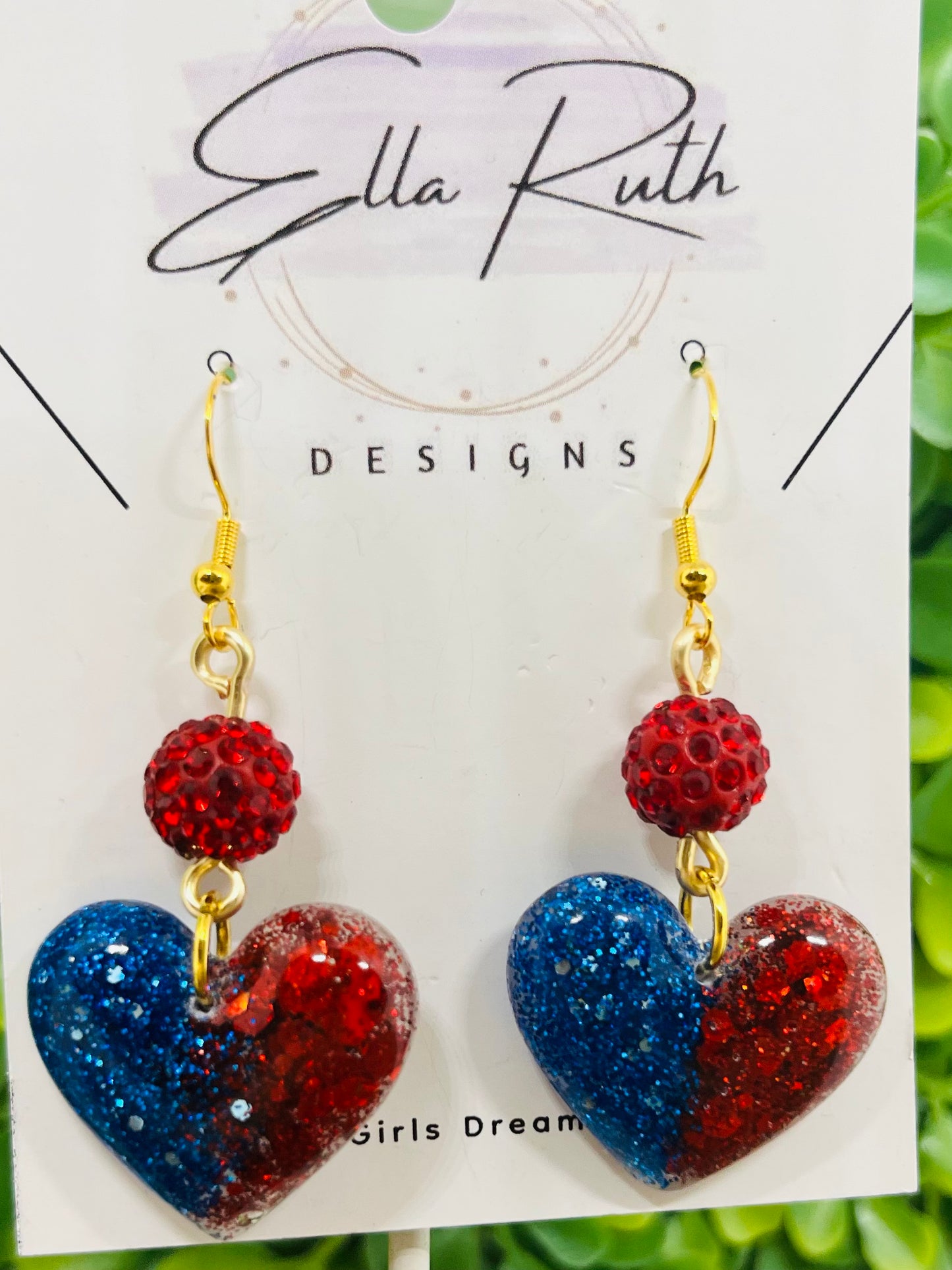 Hearts of America Earring