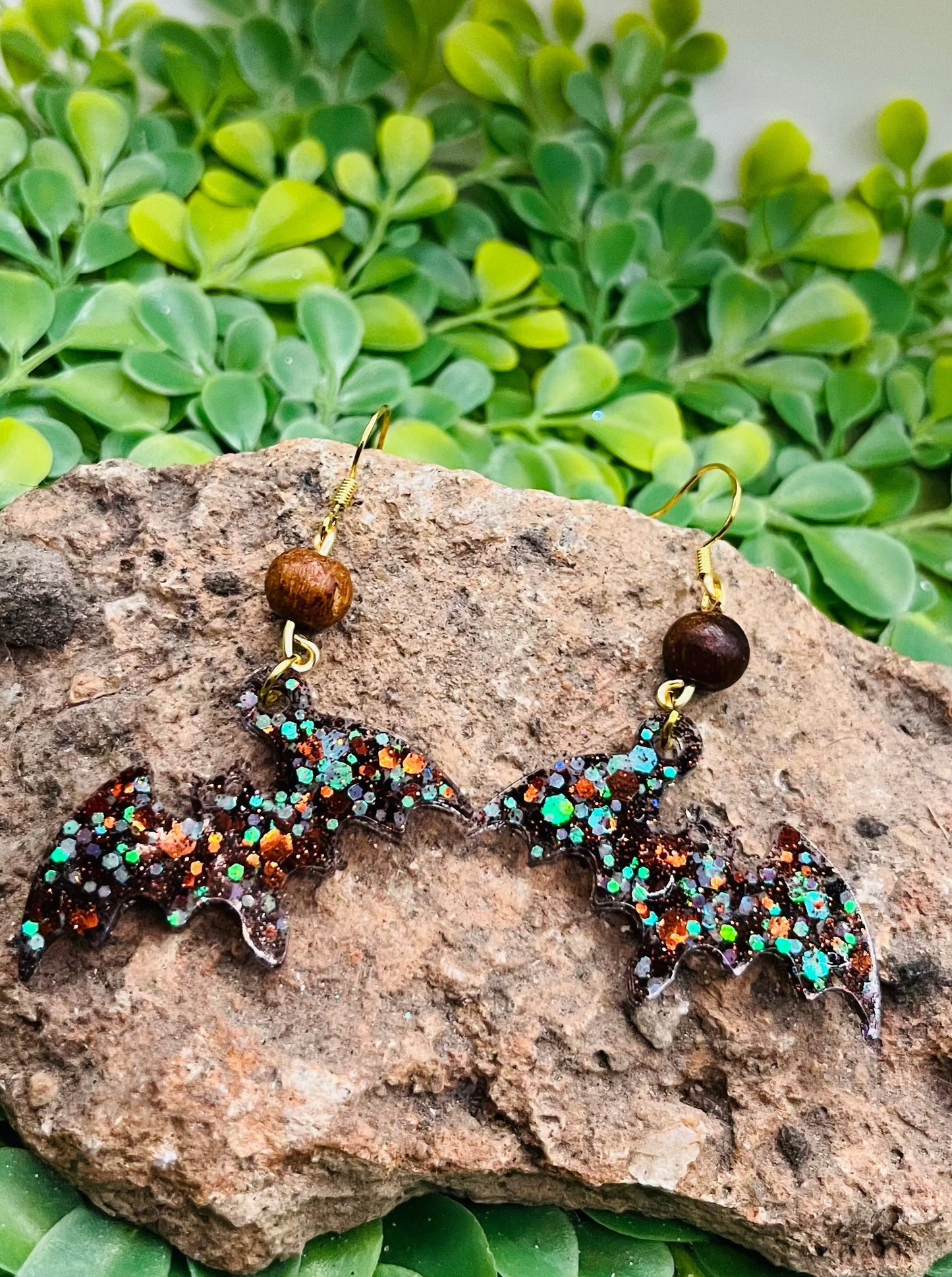 Brown Bat Earring {Glow in the Dark}