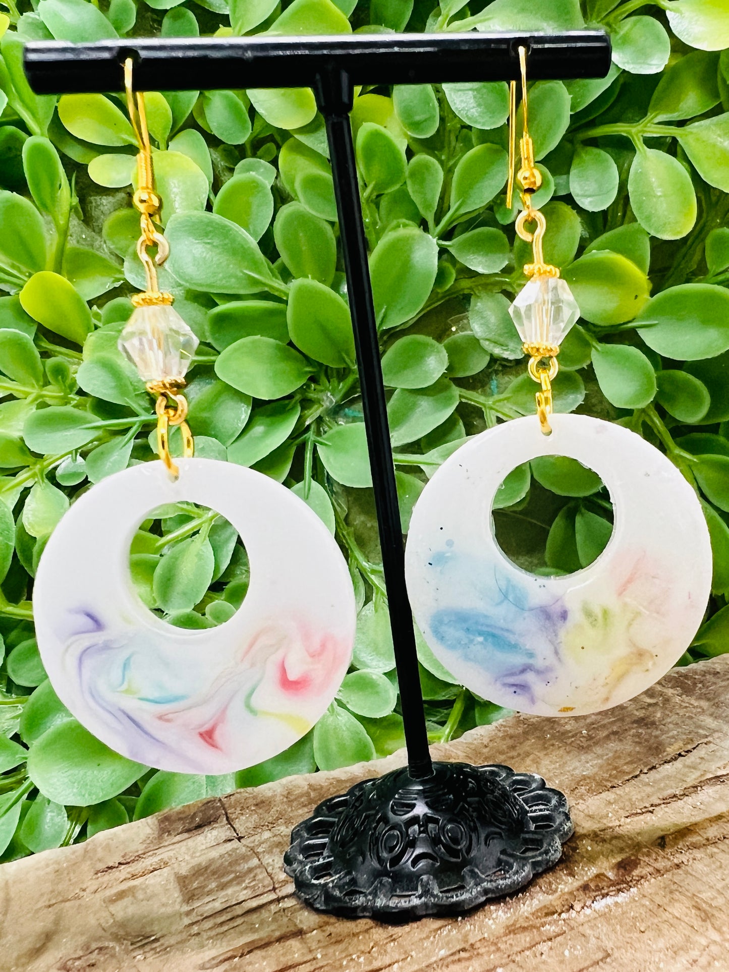 Watercolor Circle Earring