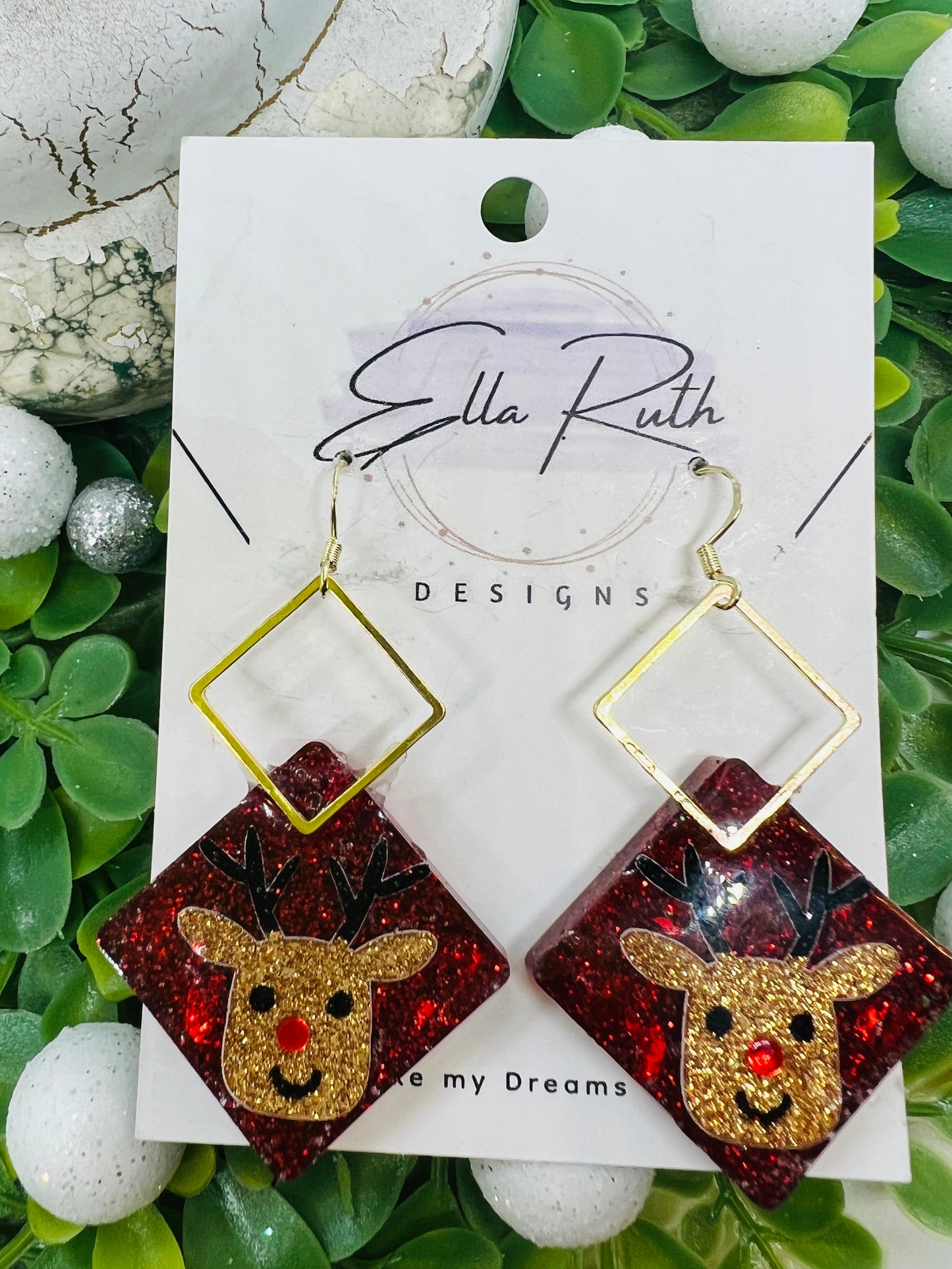 Rudolph the Red Nose Reindeer Earring