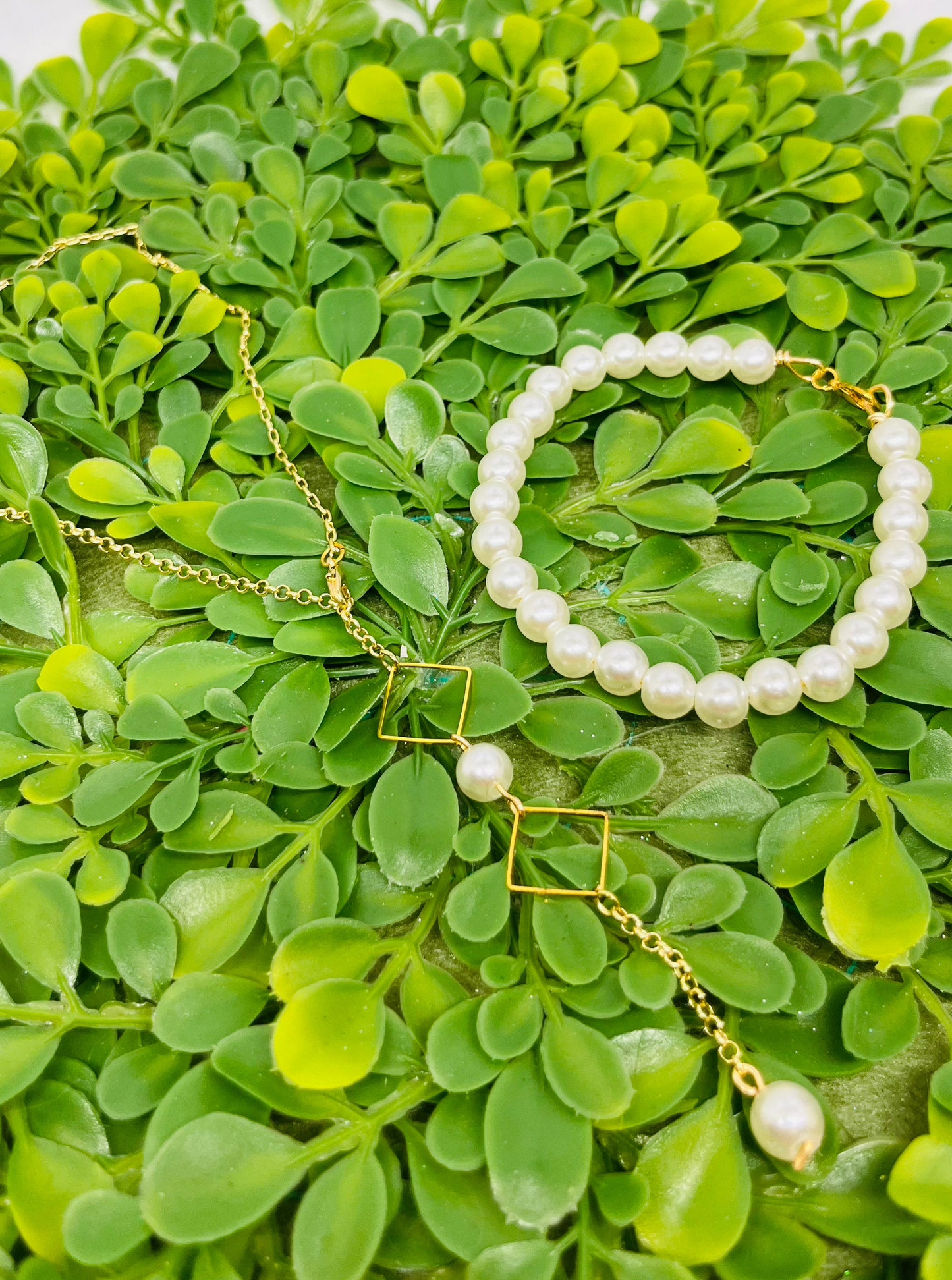 Pearl "Y" Necklace with Simply Pearl Bracelet Combos