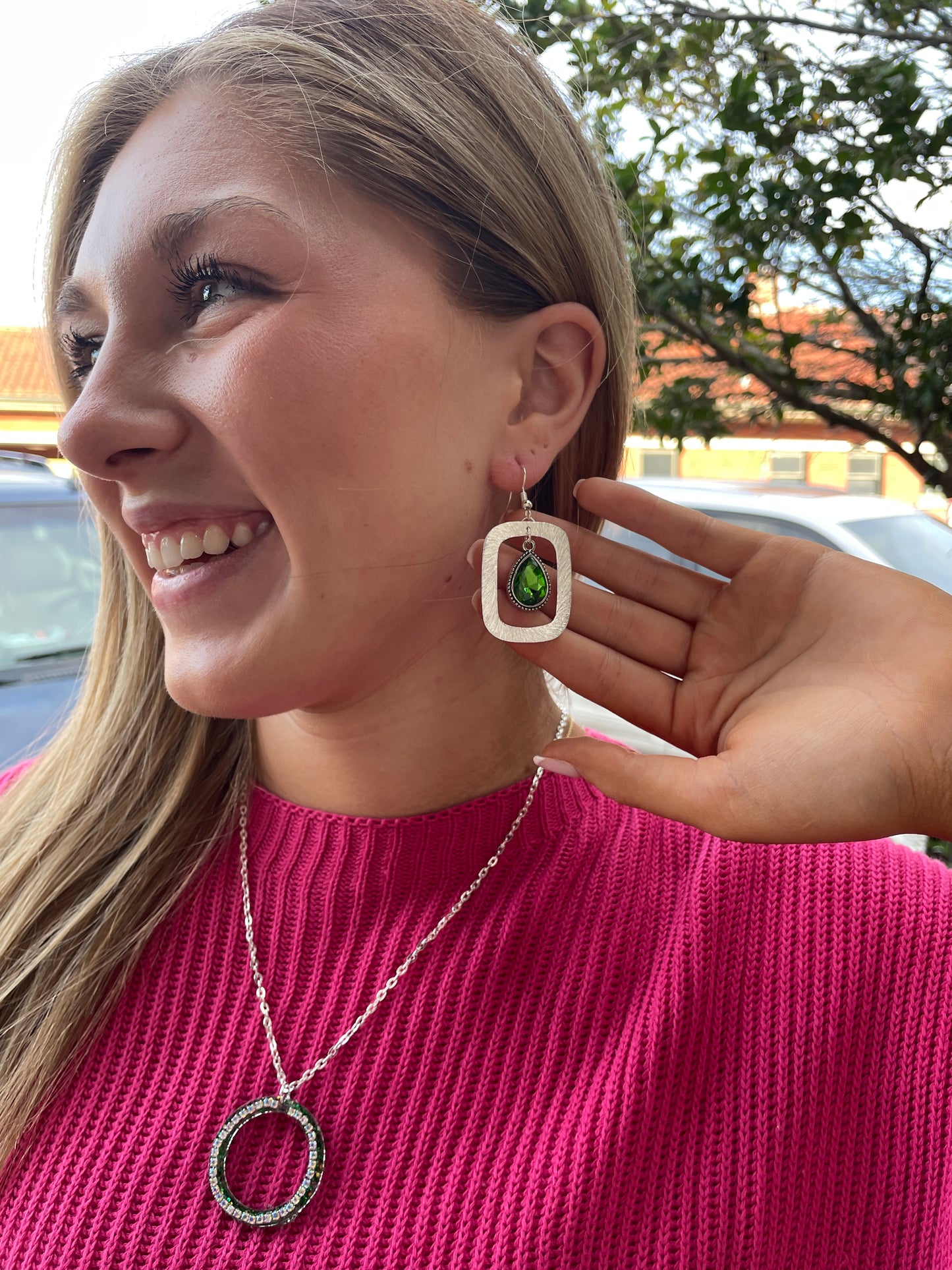 Framed Raindrop Earring