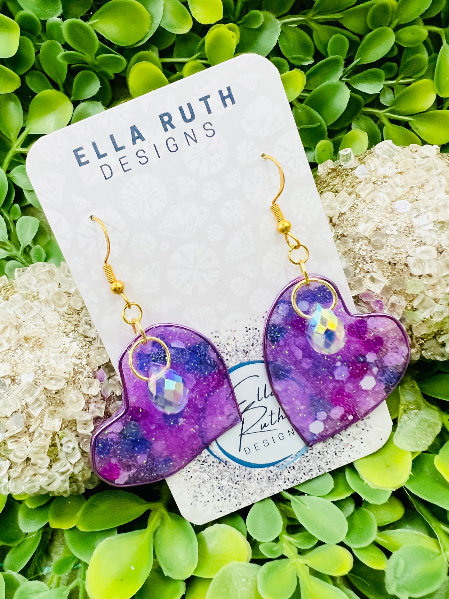 Purple Teardrop Earring