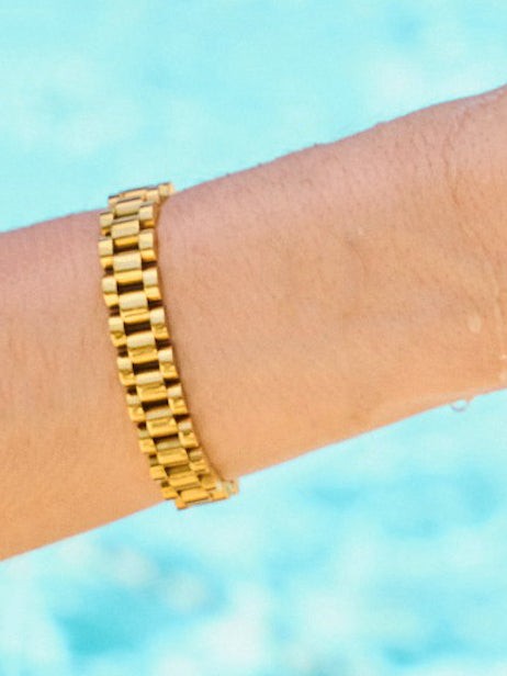 Gold Watch Band Bracelet Waterproof