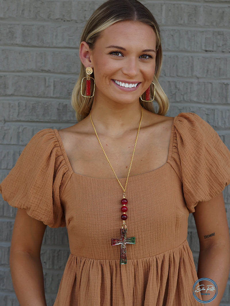 Cross of Many Colors Necklace