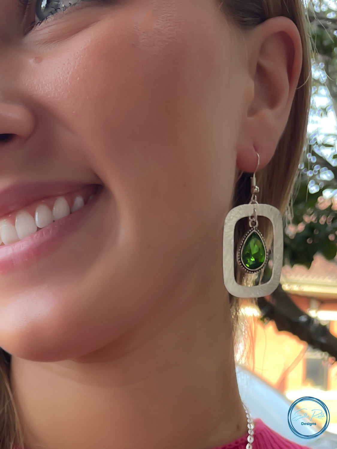 Framed Raindrop Earring