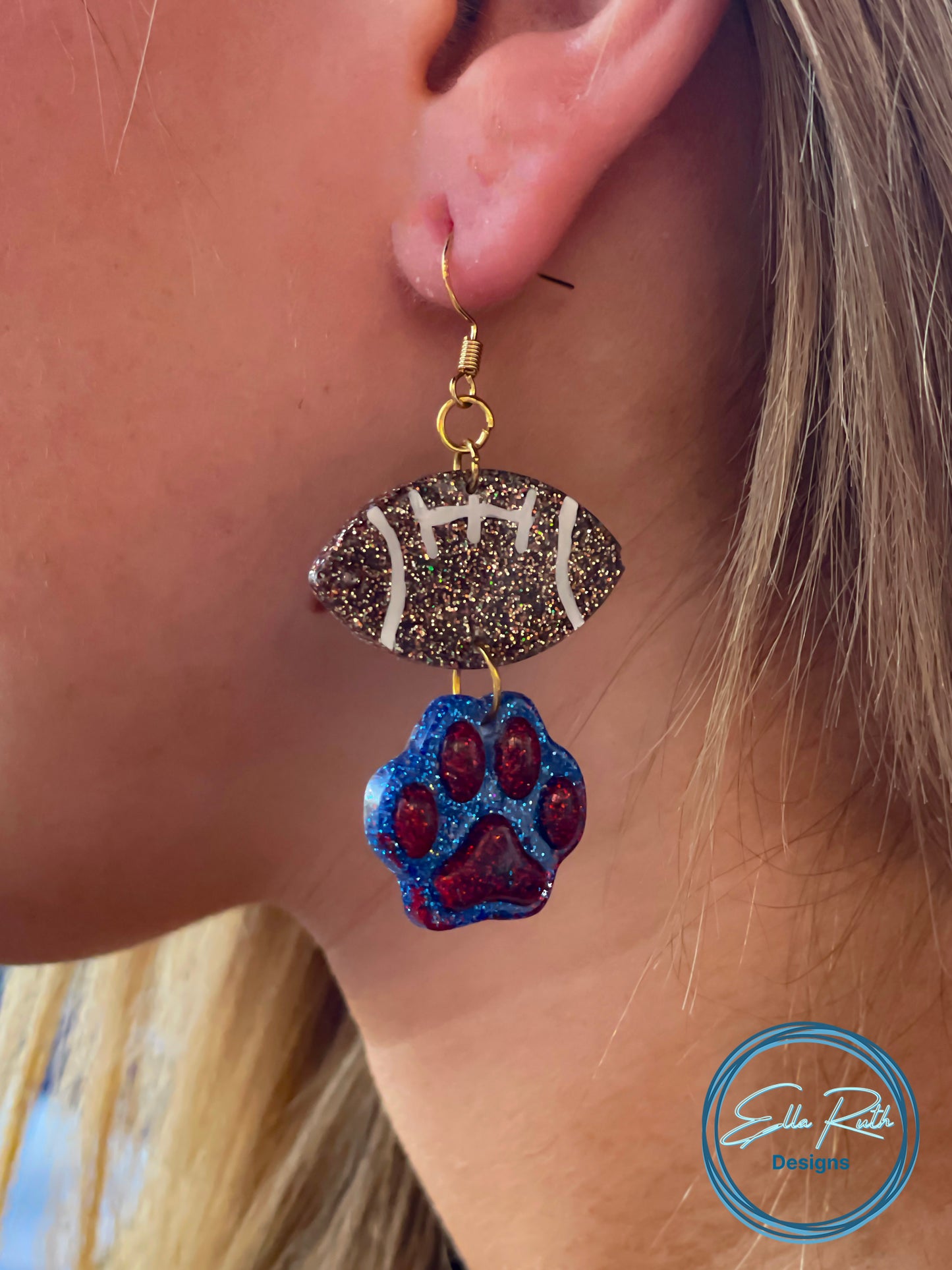 Paw Print School Earrings