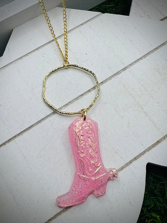 Give Cancer the Boot Necklace