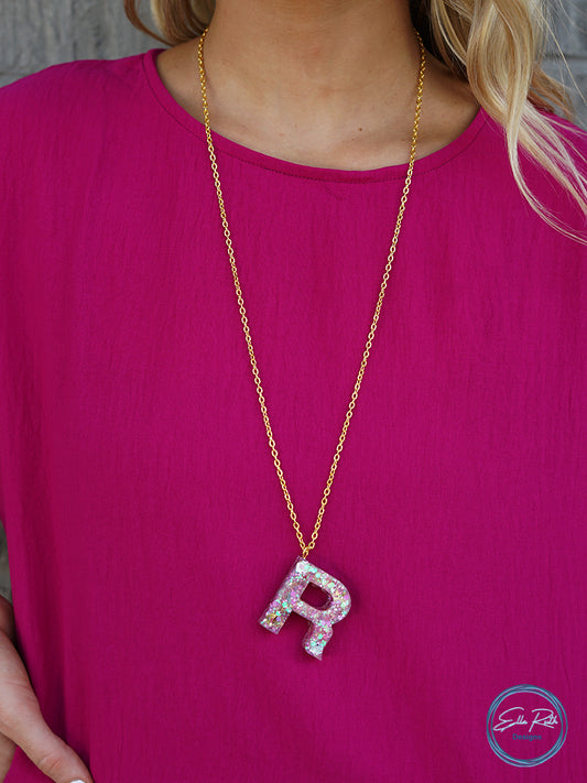 Large Initial Necklace