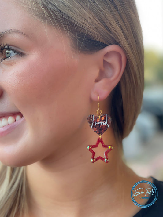 Star Football Earring