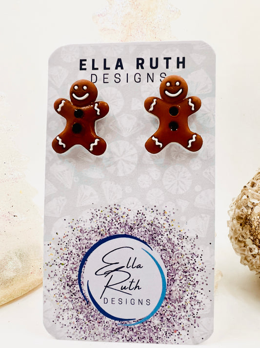 Mini Gingerbread Man Earring