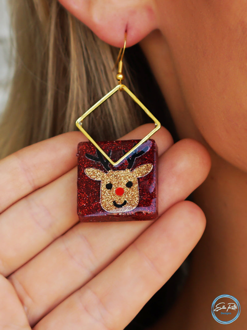 Rudolph the Red Nose Reindeer Earring