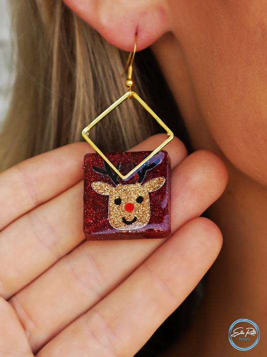 Rudolph the Red Nose Reindeer Earring