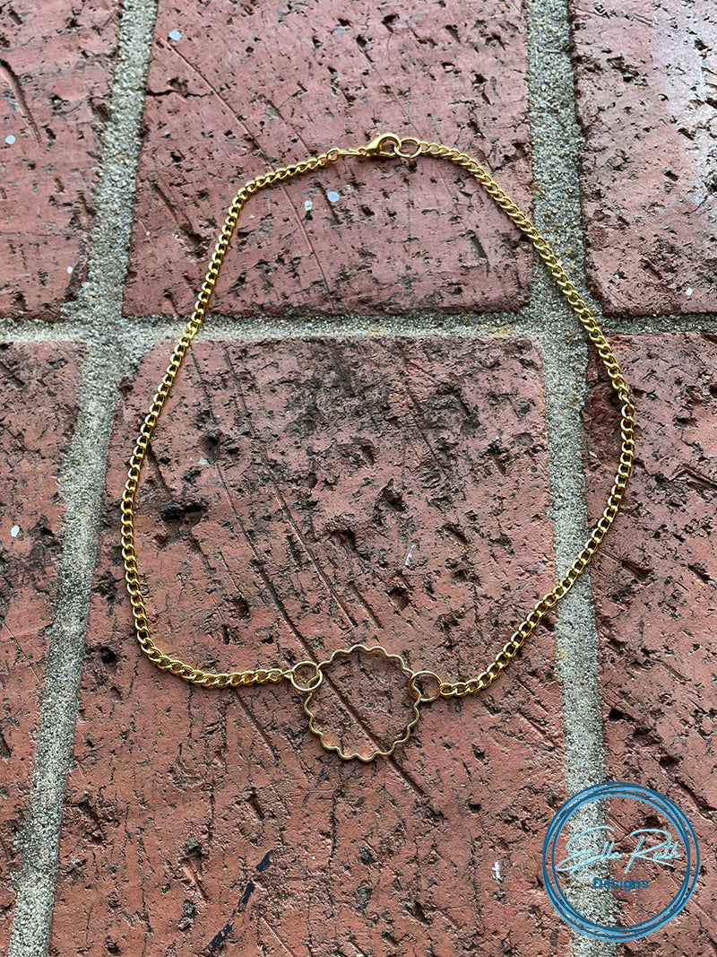 Scallop Choker Necklace