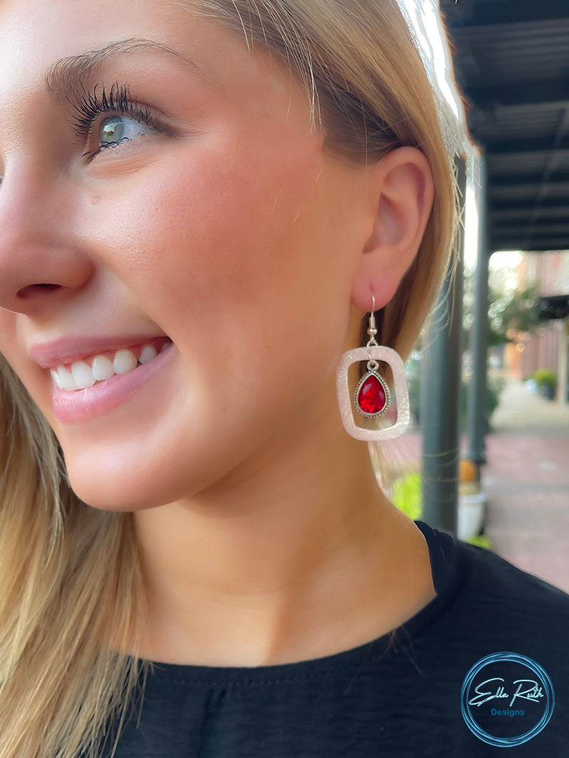 Framed Raindrop Earring