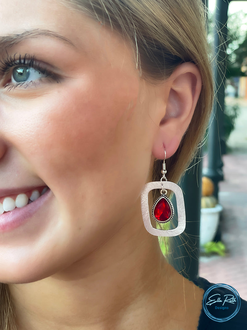 Framed Raindrop Earring