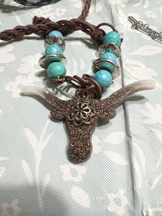 Steer Head Necklace